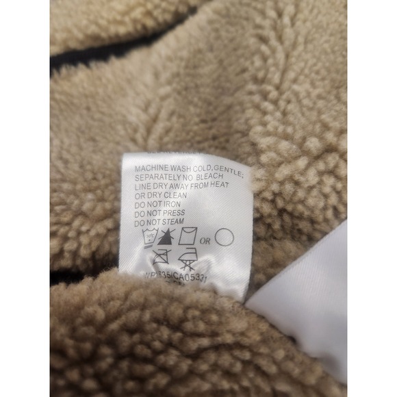 Woolrich Mens‎ Sherpa Lined Vest Dark Gray Full Zip Pockets Size L Barn Core Vtg - Picture 10 of 10